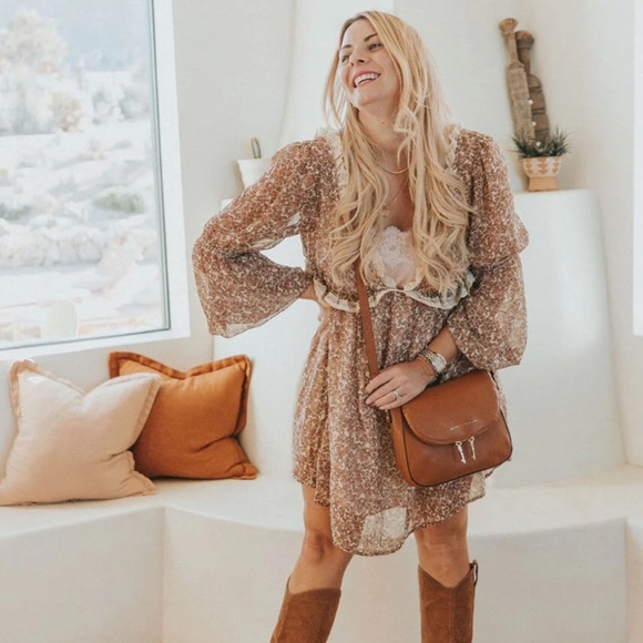 Poppy & Peonies Mini Downtown in Cognac - Picture 6 of 9